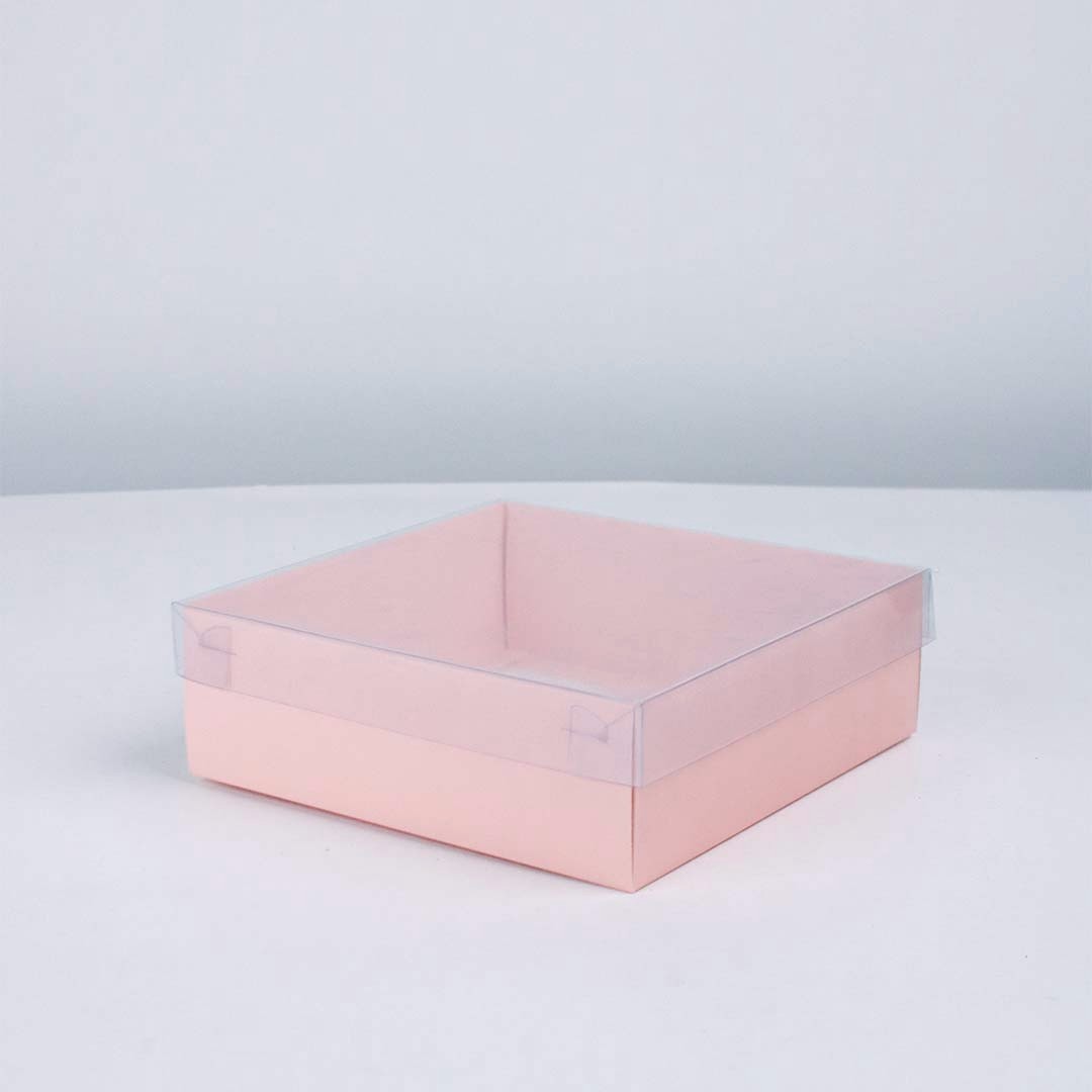Multicolor Transparent Cover box for gifts and brownies - 6x6x2 inches - Image 8