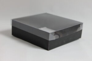 Multicolor Transparent Cover box for gifts and brownies - 6x6x2 inches