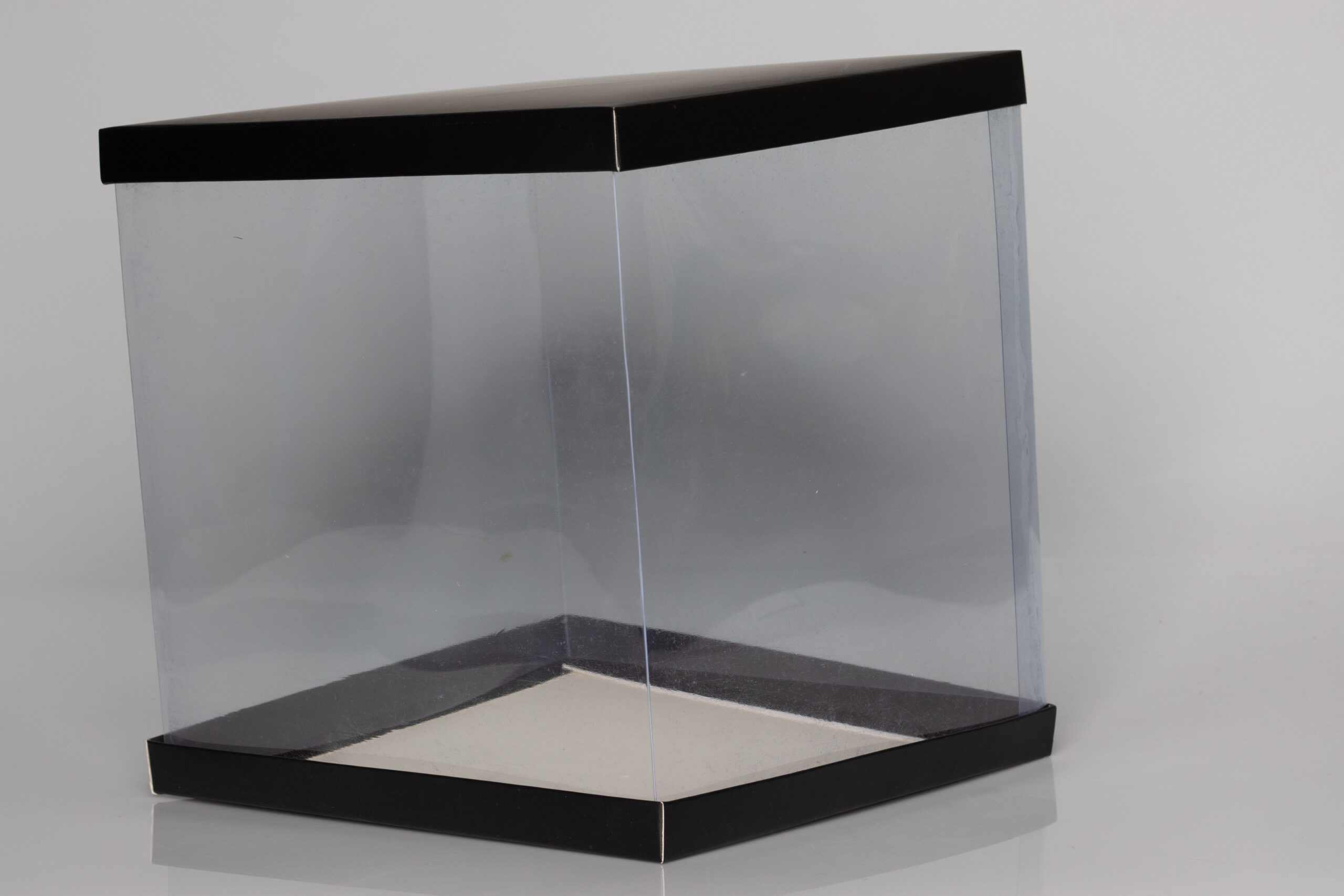 Transparent Gift Box (12"x12"x12") – Premium PVC Packaging for Cakes & Gifts, Available in White, Golden, and Black - Image 3