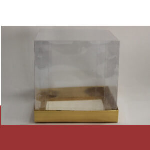 Transparent Gift Box (6"x6"x6") – 5-Sided PVC Packaging for Cakes, Sweets & Gifts