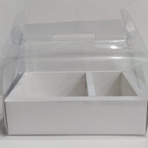 transparent gift handle box 10x6x3