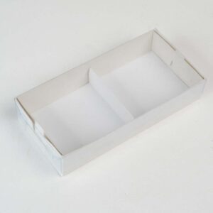 Transparent pvc lid Gift Box for 2 Brownies and chocolates (7"x3"x2")